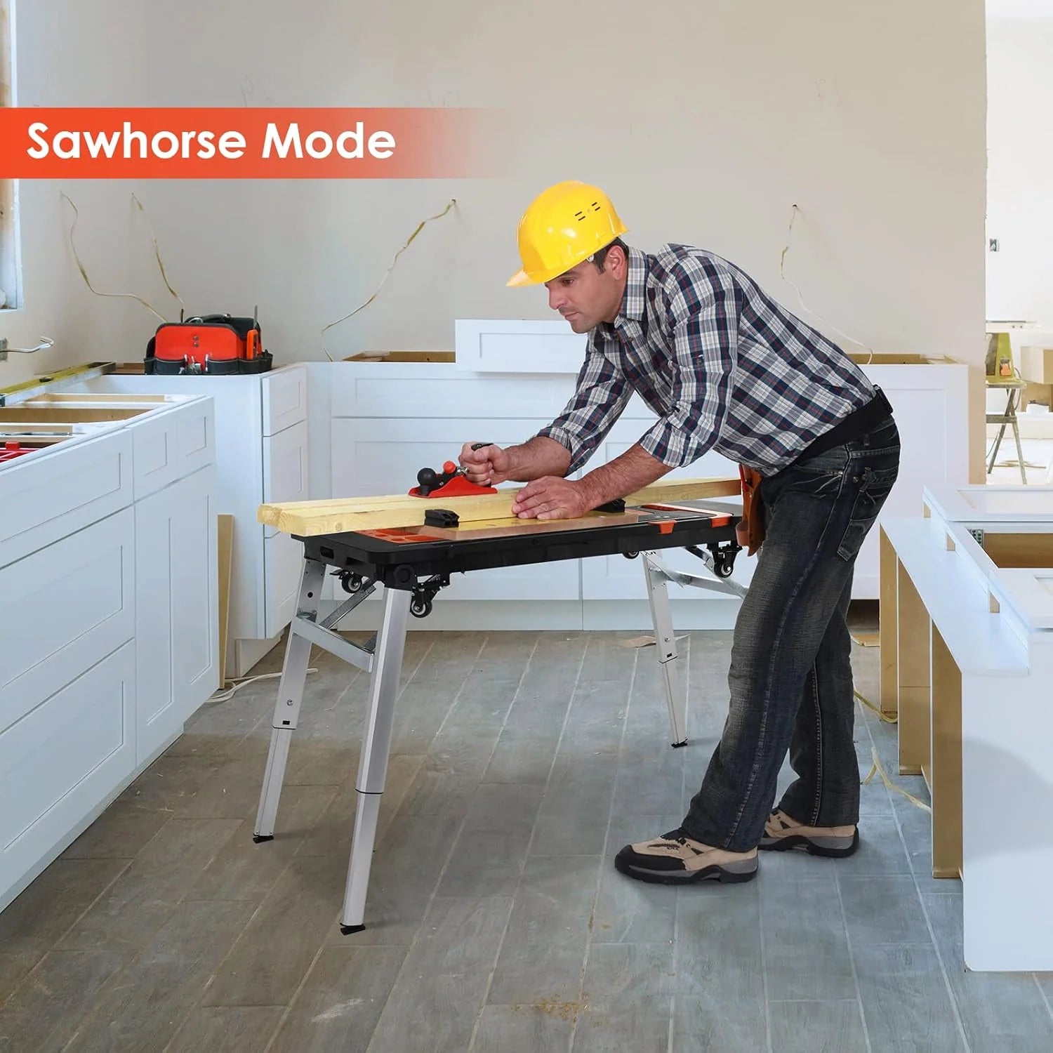 7-in-1 Rolling Foldable Workbench with Storage