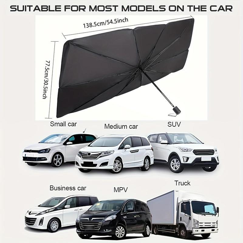 [Buy 1 Get 1 Free] Foldable Anti-UV Windshield Sunshade, Multipurpose Car Front Window Heat Protective Umbrella